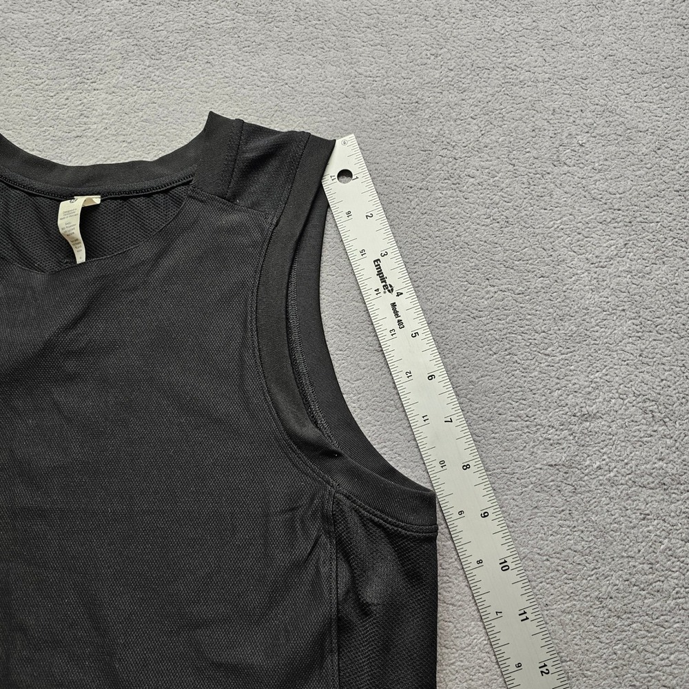 Lululemon Train to Be Tank Top Womens Small Black Athletic Mesh Cropped Training - Picture 9 of 12